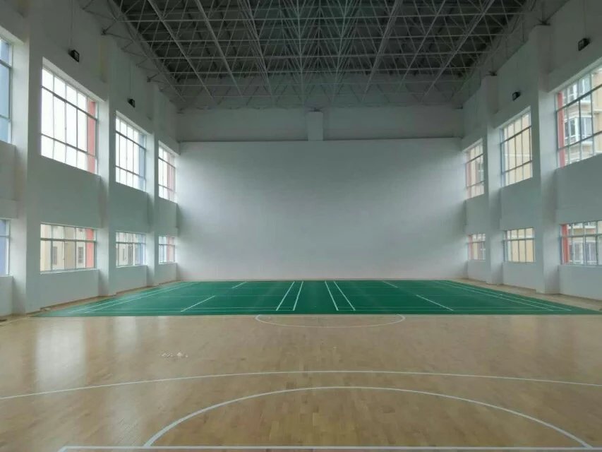 貴州黔南州消防隊運動館木地板鋪設工程