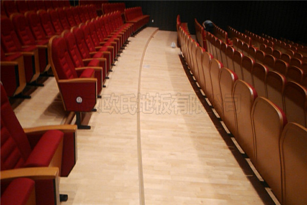 湖南運動木地板案例：湖南婁底文化館舞臺木地板案例