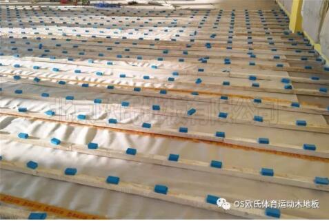 內蒙古烏海雙欣電廠籃球館木地板成功案例