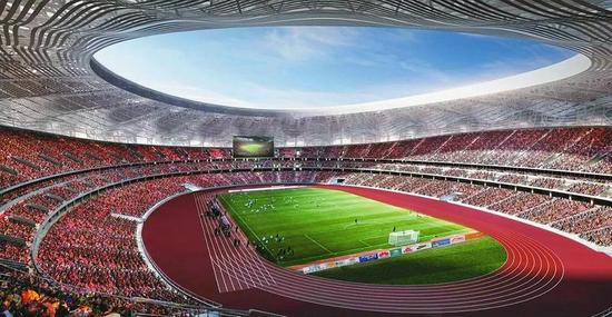 第十四屆全國運動會主會場——西安奧體中心主體育場。 （效果圖）