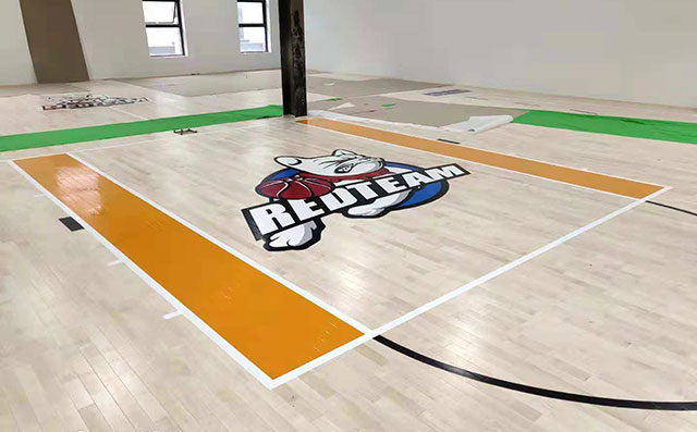 北京朝陽區祈園文化創意小鎮運動木地板項目